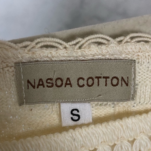 Vintage 90s Cream Textured Cotton Tank Skirt Set - Picture 4 of 8